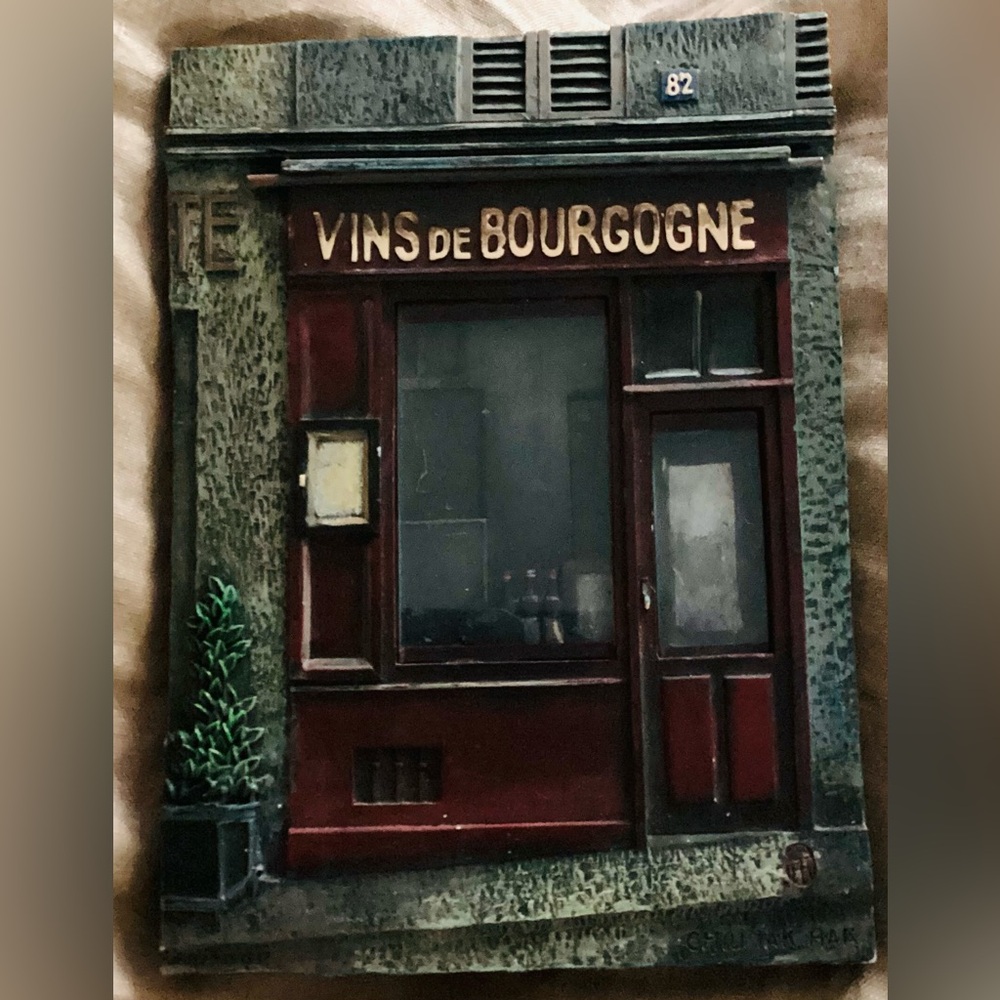 🇵🇫 FRENCH Store Fronts Decor Wall Plaque VINS De BOURGOGNE EPLC